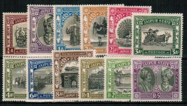 Image of Indian Feudatory States ~ Jaipur SG 40/51 MM British Commonwealth Stamp